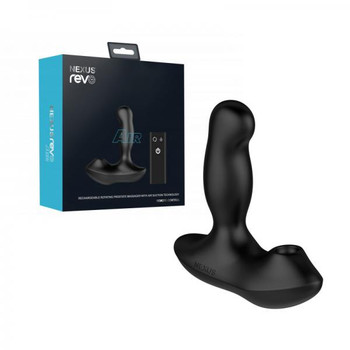 Nexus Revo Air Rotating Prostate Massager With Suction Black Sex Toys