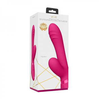 Vive - Tani Rechargeable Pulse-wave Triple-motor Finger Motion Silicone Vibrator - Pink Sex Toys