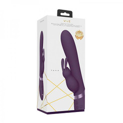 Vive - Taka Rechargeable Auto-inflatable Triple-motor Silicone Rabbit - Purple Adult Sex Toys