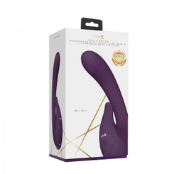 Vive - Miki Rechargeable Pulse-wave & Flickering Silicone Vibrator - Purple Adult Toys