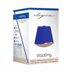 Elegance Dazzling 180/360 Degree Rotating & Vibrating Clitoral Stimulator - Blue Best Sex Toys