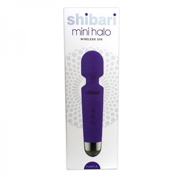 Shibari Mini Halo Wireless Wand 20 Pulsations 8 Speeds Rechargeable Water Resistant Purple Adult Toys
