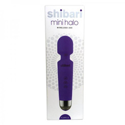 Shibari Mini Halo Wireless Wand 20 Pulsations 8 Speeds Rechargeable Water Resistant Purple by Thank Me Now/Shibari Wands