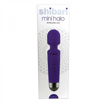 Shibari Mini Halo Wireless Wand 20 Pulsations 8 Speeds Rechargeable Water Resistant Purple by Thank Me Now/Shibari Wands