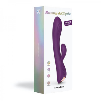 Bunny & Clyde Dual Stimulator Purple Rain by Lovely Planet USA