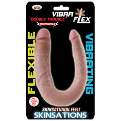 The Skinsations Double Trouble Vibraflex /13.6in Dildo 12 Functions Sex Toy For Sale
