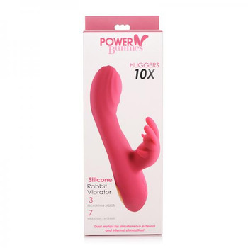 Power Bunny Huggers Rabbit Vibe Silicone Rechargeable Red Best Sex Toys