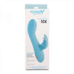 Power Bunny Snuggles Rabbit Vibe Silicone Rechargeable Teal Sex Toy
