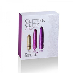 Glitter Glitz Bullet Set Gold/pink by Rocks Off Limited