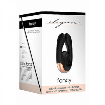 Elegance Fancy Dual Motor Clitoral Stimulator - Black Sex Toys