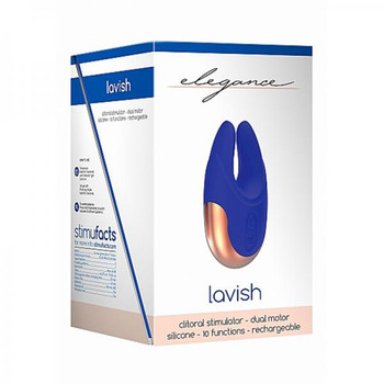 Elegance Lavish Dual Motor Clitoral Stimulator - Blue Adult Sex Toys