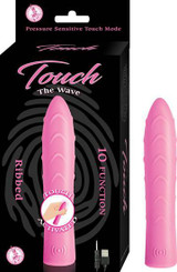 Touch The Wave  Pressure Sensitive 10 Function Rechargeable Waterproof Pink Sex Toy