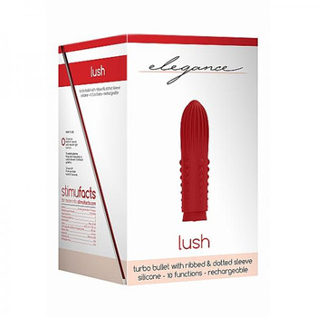 Elegance Lush Turbo Rechargeable Bullet - Red Adult Sex Toys