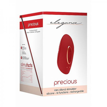 Elegance Precious Mini Rechargeable Clitoral Stimulator - Red Best Sex Toy