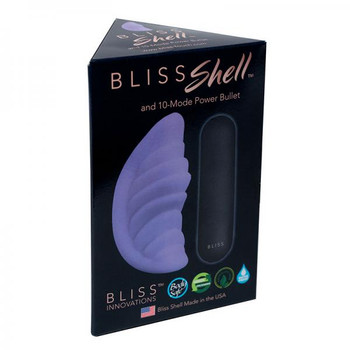Bliss Shell With Rechargeable Bullet  Purple  10 Function  Waterproof Adult Sex Toys
