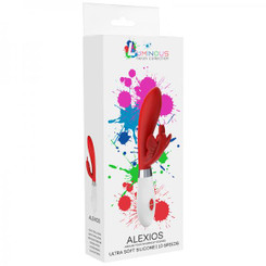 Luna Neon Alexios Ultra-soft Silicone Dual Stimulator Red Sex Toys