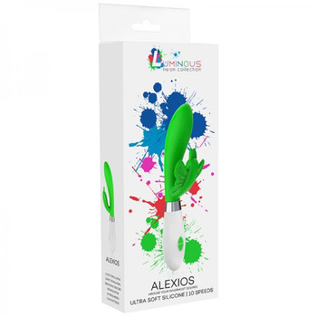 Luna Neon Alexios Ultra-soft Silicone Dual Stimulator Green Best Adult Toys