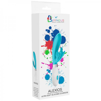 Luna Neon Alexios Ultra-soft Silicone Dual Stimulator Turquoise Adult Sex Toy