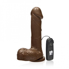 7 inches Cock Balls, Vibrating Egg & Suction Cup Brown Best Sex Toy