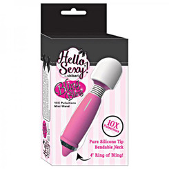 Hello Sexy Bling Mini Wand Rechargeable 10x Pink Sex Toys