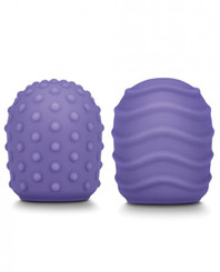 Le Wand Petite Silicone Texture Covers Violet Pack Of 2 Best Sex Toy