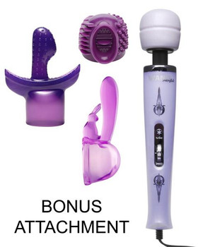 Turbo Purple Pleasure Wand Kit With Attachments by XR Brands