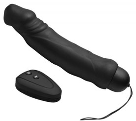 Ivan 10X Mode Remote Vibrating Silicone Dildo Black Sex Toys