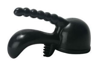 Wand Essentials 3 Teez Attachment - Black, Bulk by XR Brands