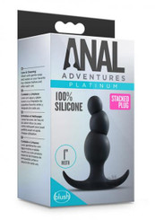 Anal Adventure Platinum Stacked Plug Black by Blush