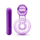 Play With Me - Lick It - Vibrating Double Strap Erection ring - Purple by Blush - view 3
