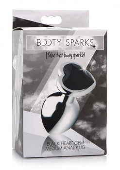 Black Heart Gem Anal Plug - Medium by Booty Sparks