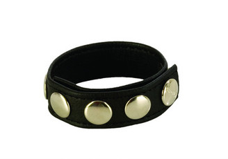 Colt Leather Penis Ball Strap 5 Snap Fastener Black
