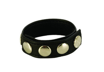Colt Leather Penis Ball Strap 5 Snap Fastener Black