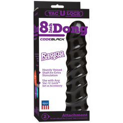 Vac-U-Lock 8 inches Dong Raging Hard-Ons Black by Doc Johnson