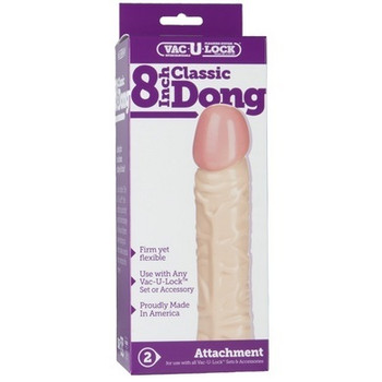 Vac-U-Lock 8" Classic Dong - Beige by Doc Johnson