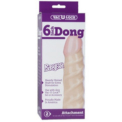 Vac-U-Lock 6" Raging Hard-Ons Dong - Beige by Doc Johnson