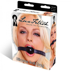 Lux Fetish Silicone Ball Gag Black O/S by Electric Eel