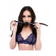 Lux Fetish Silicone Ball Gag Black O/S by Electric Eel - view 4