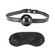 Lux Fetish Silicone Ball Gag Black O/S by Electric Eel - view 6