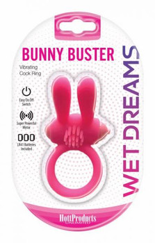 Wet Dreams Bunny Buster Erection Ring With Turbo Motor Pink by Hott Products