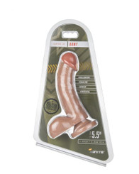 Major Penis Army Curved Up Caramel Tan Dildo