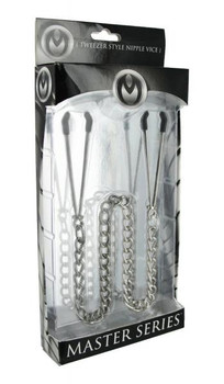 Tweezer Nipple Clamps Silver by Master Series