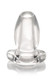 Peephole Clear Hollow Anal Plug Small by Master Series - view 3