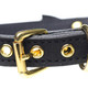 Golden Kitty Cat Bell Collar - Black/gold by Master Series