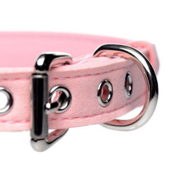 Golden Kitty Cat Bell Collar - Pink/silver by Master Series