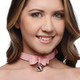 Golden Kitty Cat Bell Collar - Pink/silver by Master Series - view 2