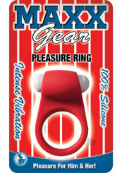 Maxx Gear Pleasure Ring Red Vibrating Erection ring