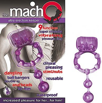 Macho Ultra Erection Keeper Vibrating Erection Ring by NassToys