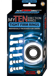 My Ten Erection Rings Tight Firm Rings Black by NassToys
