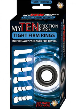 My Ten Erection Rings Tight Firm Rings Black by NassToys